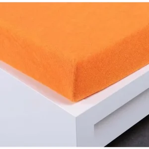 Froté prostěradlo 220 × 200 cm Exclusive – oranžové Cenová Bomba