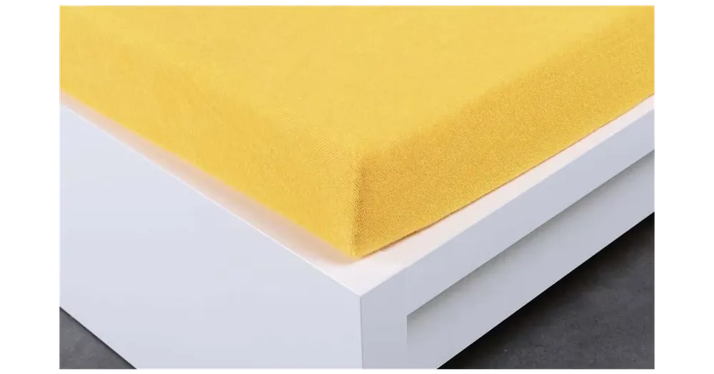 Výprodej Froté prostěradlo 220 × 200 cm Exclusive – žluté