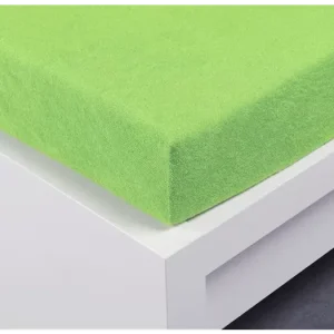 Froté prostěradlo 90 × 200 cm Exclusive – letní zelená Originální