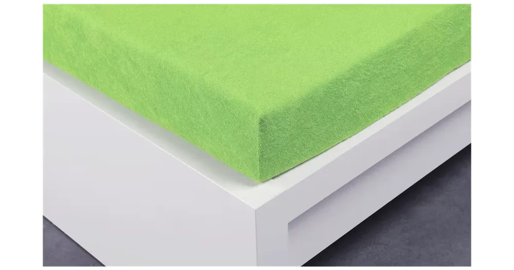 Froté prostěradlo 90 × 200 cm Exclusive – letní zelená Originální