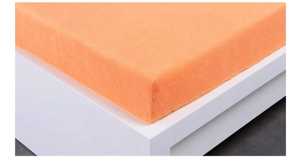 Omezená Nabídka Froté prostěradlo 90 × 200 cm Exclusive – meruňkové
