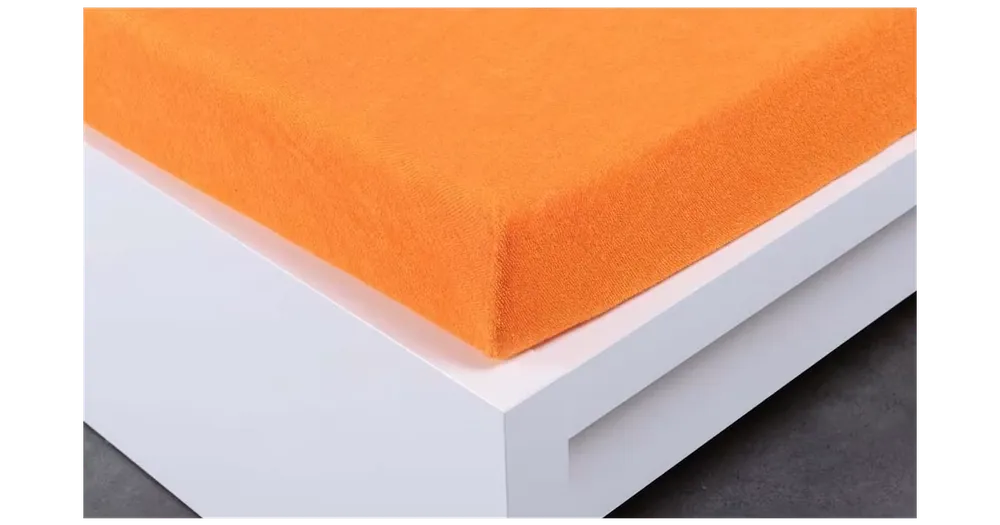 Froté prostěradlo 90 × 200 cm Exclusive – oranžové Vysoce Kvalitní