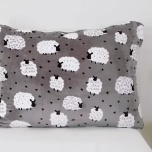II. Jakost Povlak na polštář mikroplyš 70 x 90 cm - Ovečky Vrácení Zdarma