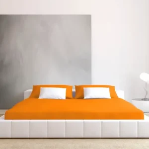JERSEY PROSTĚRADLO 180x200cm oranžové Levný