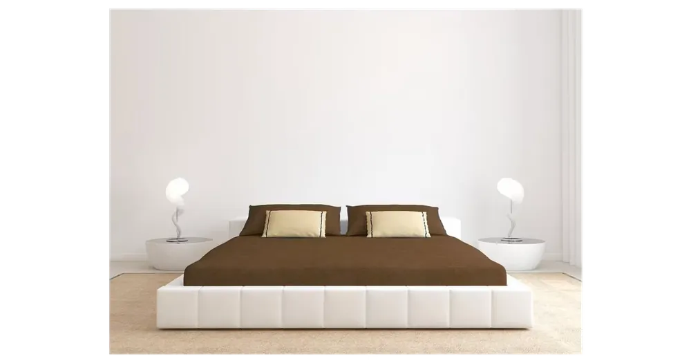 JERSEY PROSTĚRADLO 180x200cm tmavě hnědé Nejprodávanější