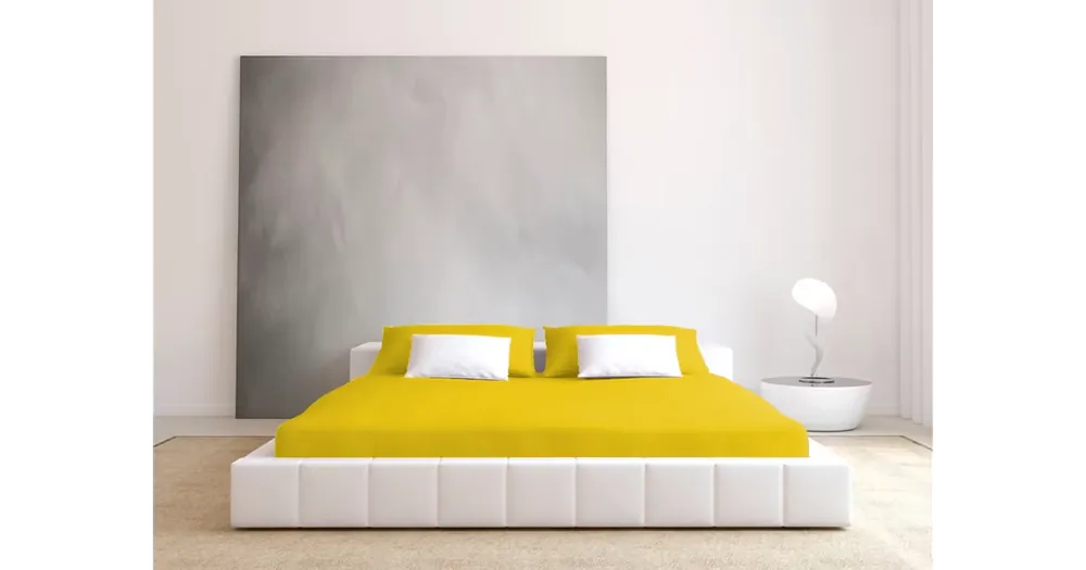 JERSEY PROSTĚRADLO 180x200cm žluté Jen Po Omezenou Doba