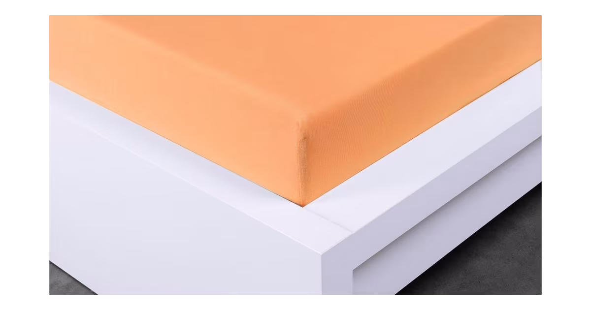 Sleva Jersey prostěradlo 220 × 200 cm Exclusive – meruňková