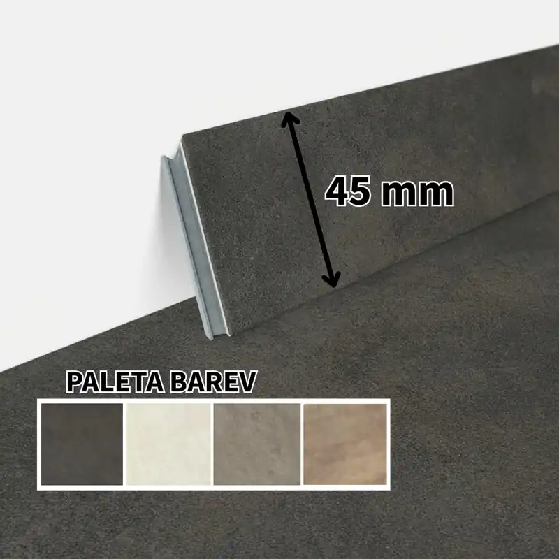 Soklová lišta z vinylu K45 délka 620 mm Bezpečná Platba