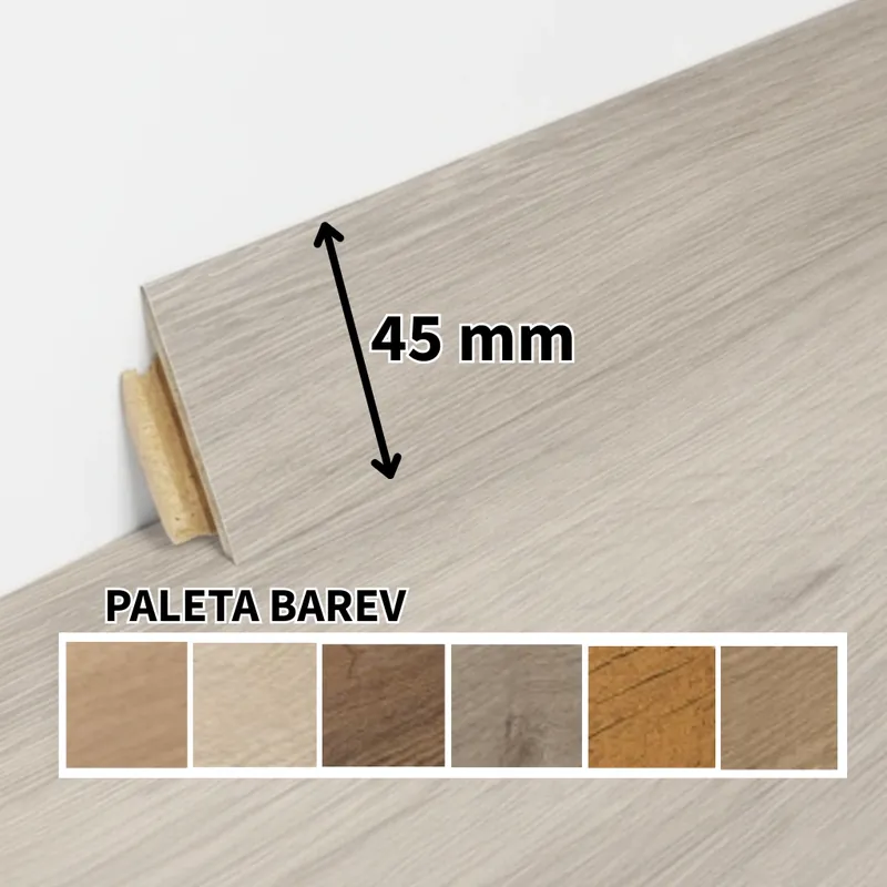 Speciální Cena Soklová lišta z vinylu K45 délka 1815 mm