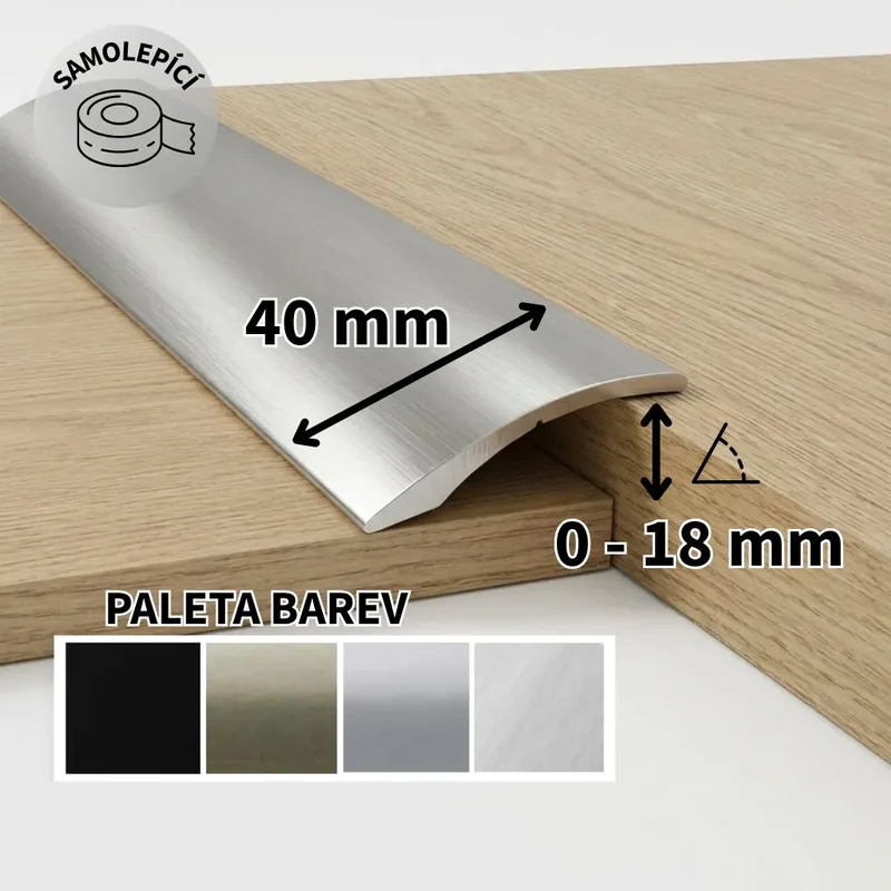 Pouze Dnes 248 přechodová lišta s nivelací 18mm - SAMOLEPÍCÍ