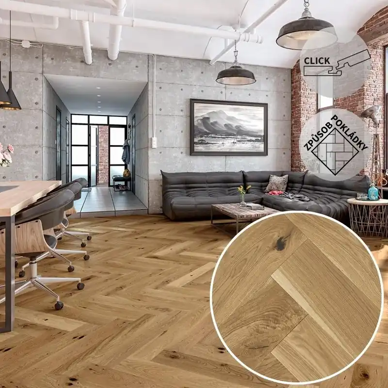 Vrácení Zdarma Dřevěná podlaha ARTISAN Dub Bastia Country