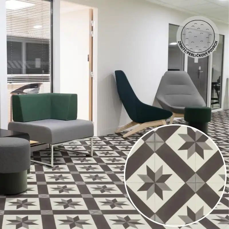 PVC podlaha TARALAY LIBERTEX Cordoba Black White 2226 Poslední Šance