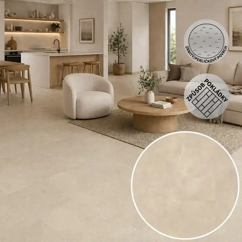 Sezónní Sleva Vinylová podlaha GERFLOR CREATION 1600 Bloom Uni Cream