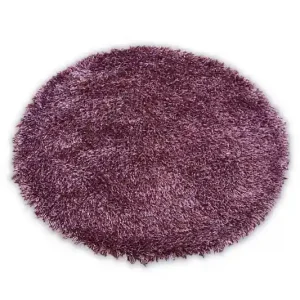 Levný Koberec Love shaggy fiolet 120 cm kruh