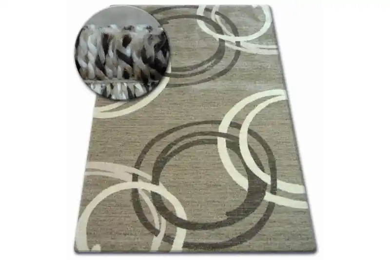 Koberec Shadow 8645 dark beige / brown Sleva