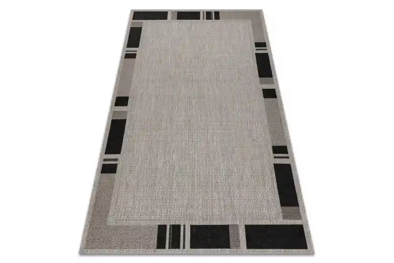 Koberec Floorlux sizal 20195 Stříbrno/Černý Dokud Zásoby Vydrží
