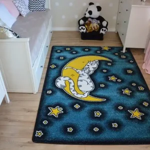 Dětský koberec Kids Cat modrý C414 Expresní Doručení
