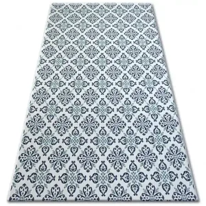 Časově Omezené Koberec COLOR 19246/969 SISAL květiny bílý