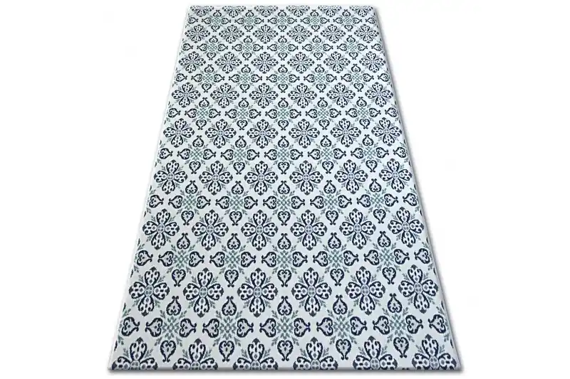 Časově Omezené Koberec COLOR 19246/969 SISAL květiny bílý