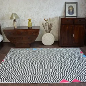 Koberec COLOR 19306/236 SISAL Romby kostky černý Must-Have