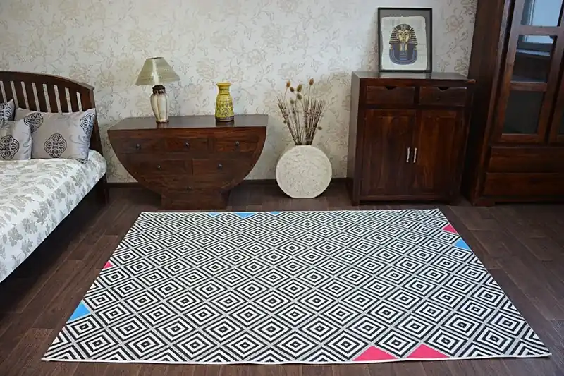 Koberec COLOR 19306/236 SISAL Romby kostky černý Must-Have