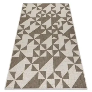 Cenově Výhodný Koberec šňůrkový SIZAL FLOORLUX 20489 champagne / taupe trojúhelníky