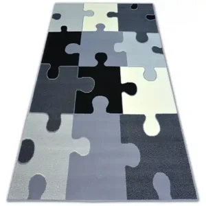 Cenově Výhodný Koberec BCF FLASH PUZZLE 3973 šedý