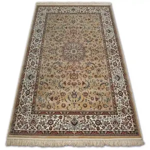 Koberec WINDSOR 22925 berber - Květy ŽAKARD béž Zlevněný