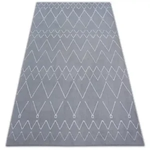 Vrácení Zdarma Koberec SENSE Micro 81249 ETNO Cik Cak stříbrný/bílý