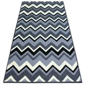 Koberec BCF BASE ZIGZAG 3812 ZYGZAK černý/šedý Vrácení Zdarma