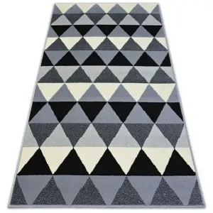 Koberec BCF BASE TRIANGLES 3813 TROJÚHELNÍKY černý/šedý Kup Teď