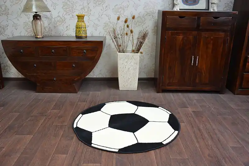 Bezpečná Platba Koberec BCF BASE MÍČ krem / černá 3943