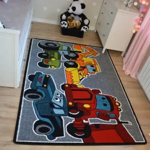 Zlevněný Dětský koberec Kids Cars šedý C418