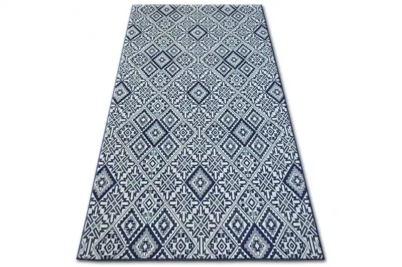 Zlevněný Koberec COLOR 19247/699 SISAL ROMBY modrý