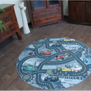 Dětský koberec KRUH CARS popel Objednat Nyní