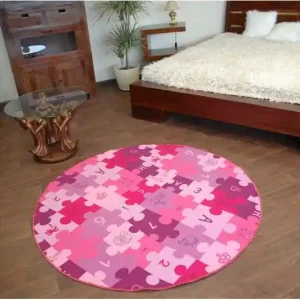 Dětský koberec PUZZLE fiolet kruh Objednat Nyní