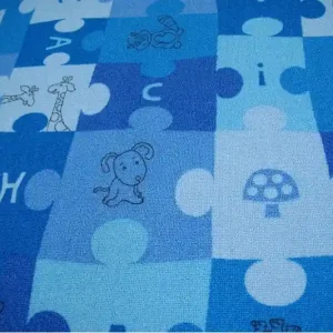 Dětský metrážový koberec Puzzle modrý Hit Sezóny