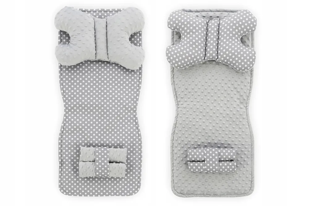 Odeslání Ihned Oboustranná podložka do kočárku 4v1 GREY/WHITE DOTS