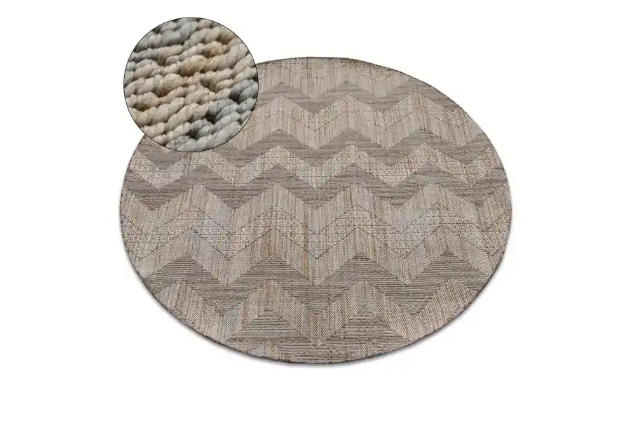 Koberec NATURE kruh SL100 béž šňůrková SIZAL BOHO Výprodej