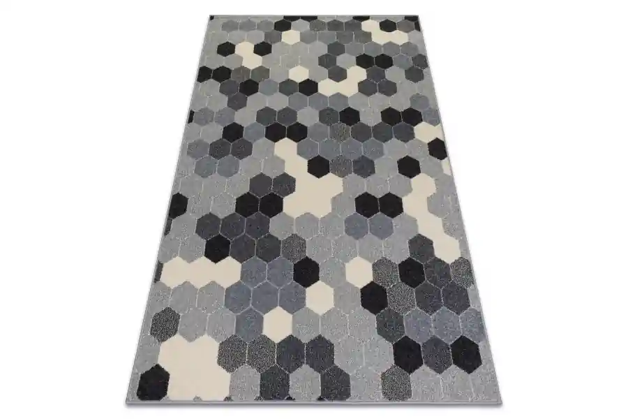 Nejlepší Volba Koberec HEOS 78537 šedý / krém HEXAGON