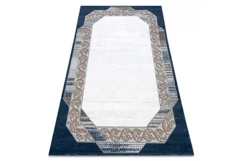 Pouze Dnes Koberec AKRYL VALS 0A030A C69 46 Ramka ornament slonová kost / nebeský