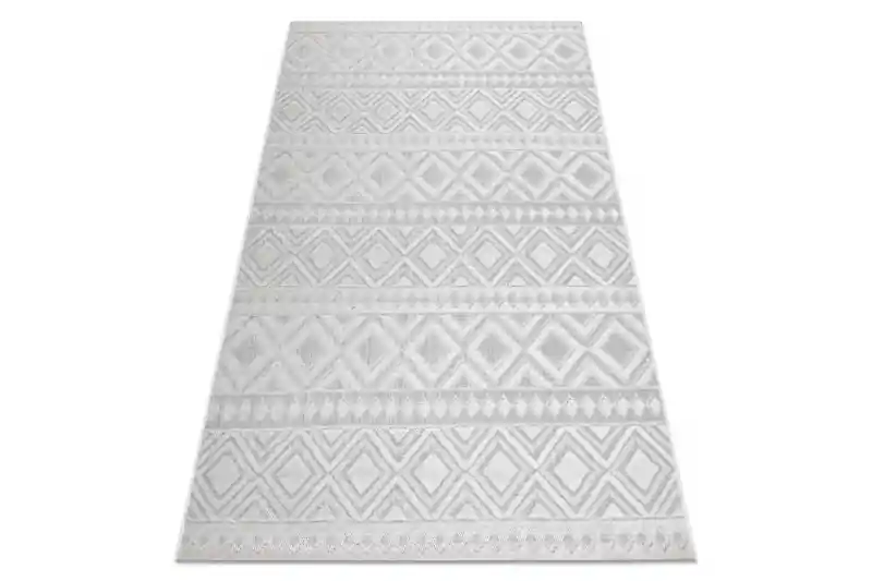 Koberec SOLE D3851 Boho, romby - ploské tkaní béžový Zlevněný