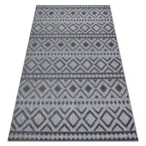 Koberec SOLE D3852 Boho, romby - ploské tkaní šedý Horká Nabídka