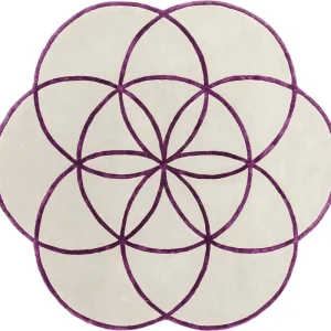 Ověřený Koberec Lotus fialový kruh