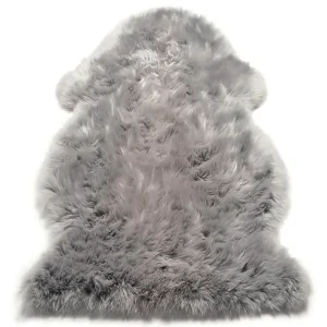 Časově Omezené Koberec Sheepskin Single stříbrný