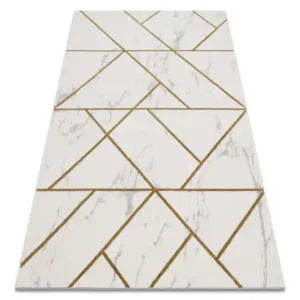Koberec EMERALD exkluzivní 1012 glamour, styl geometrický, marmur krém/zlatý Přímo Od Výrobce