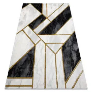 Odeslání Ihned Koberec EMERALD exkluzivní 1015 glamour, styl marmur, geometrický černý/zlatý
