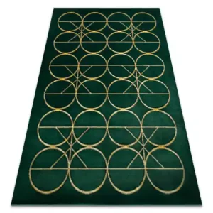Akce Koberec EMERALD exkluzivní 1010 glamour, styl kruhy flekově zelený/zlatý