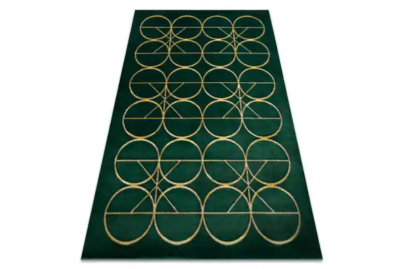 Akce Koberec EMERALD exkluzivní 1010 glamour, styl kruhy flekově zelený/zlatý
