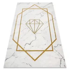 Pouze Dnes Koberec EMERALD exkluzivní 1019 glamour, styl diament, marmur krém/zlatý